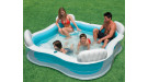 Бассейн семейный с сидениями и спинками 229х229х66см Intex 56475 Бассейн семейный с сидениями и спинками 229х229х66см Intex 56475