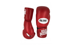 Перчатки для кикбоксинга REALSPORT RS108 8 унций, красный Перчатки для кикбоксинга REALSPORT RS108 8 унций, красный