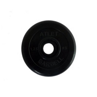Диск обрезиненный черный MB ATLET d-26 1,25кг