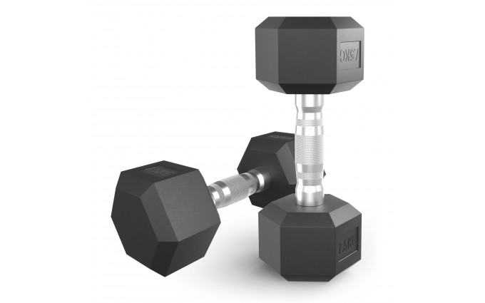 Гантель гексагональная UNIX Fit обрезиненная 7,5 кг, 2 шт.