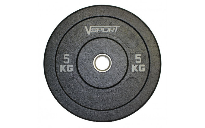 Диск бамперный черный 5 кг Диск бамперный черный 5 кг